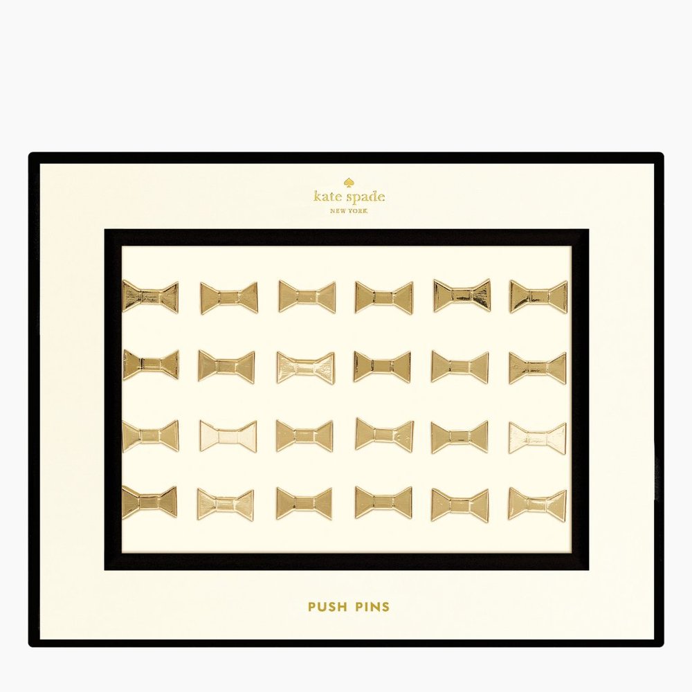 Kate Spade Gold Bow Push Pins